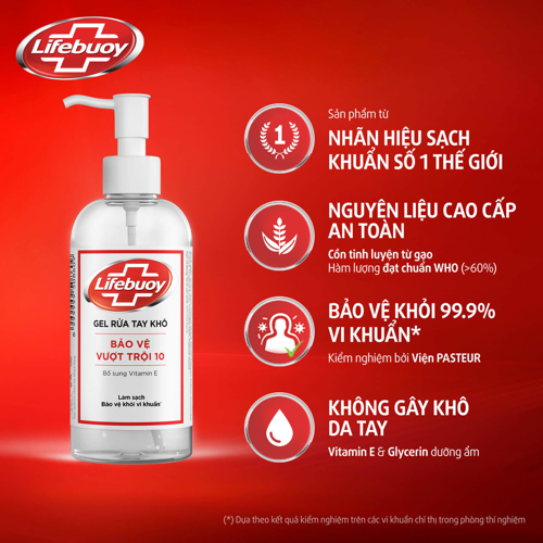 Ảnh của Gel rửa tay khô Lifebuoy bảo vệ vượt trội 10 253ml