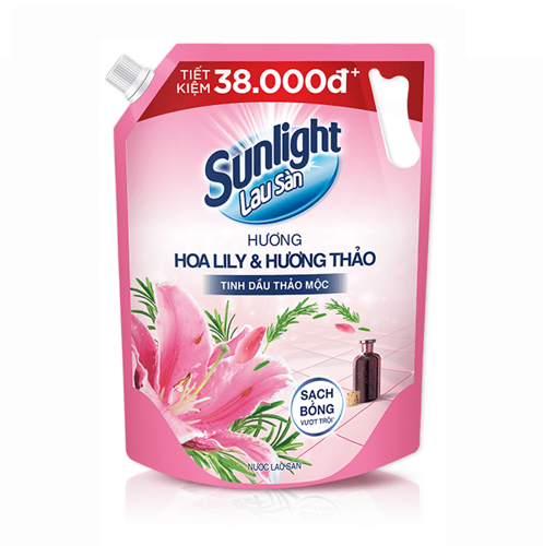 Ảnh của Nước Lau Sàn Sunlight Tinh Dầu Thảo Mộc Hương Hoa Lily Túi 3.6kg