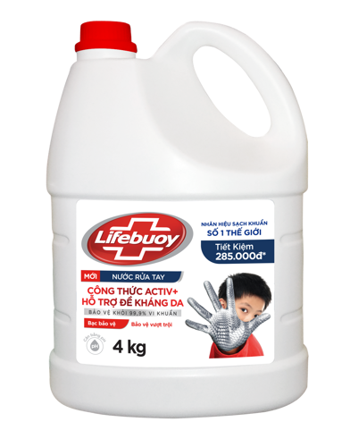 Ảnh của Nước rửa tay Lifebuoy Bạc bảo vệ vượt trội can 4kg