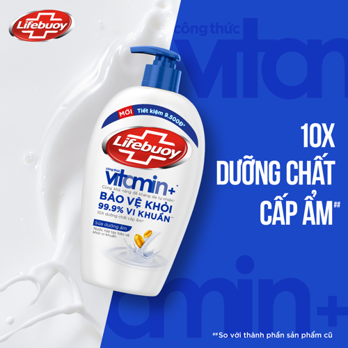 Ảnh của Nước rửa tay Lifebuoy Sữa dưỡng ẩm chai 180g